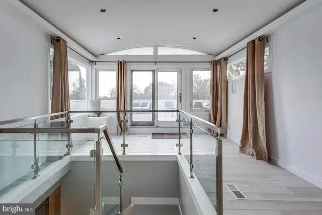 a terrace view with sitting space