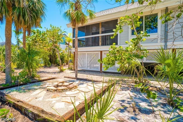 a view of a house with a patio