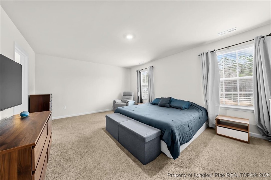 917 Ocean Court Carthage, NC 28327 - Photo 14 of 32 a bedroom with a bed and flat screen tv