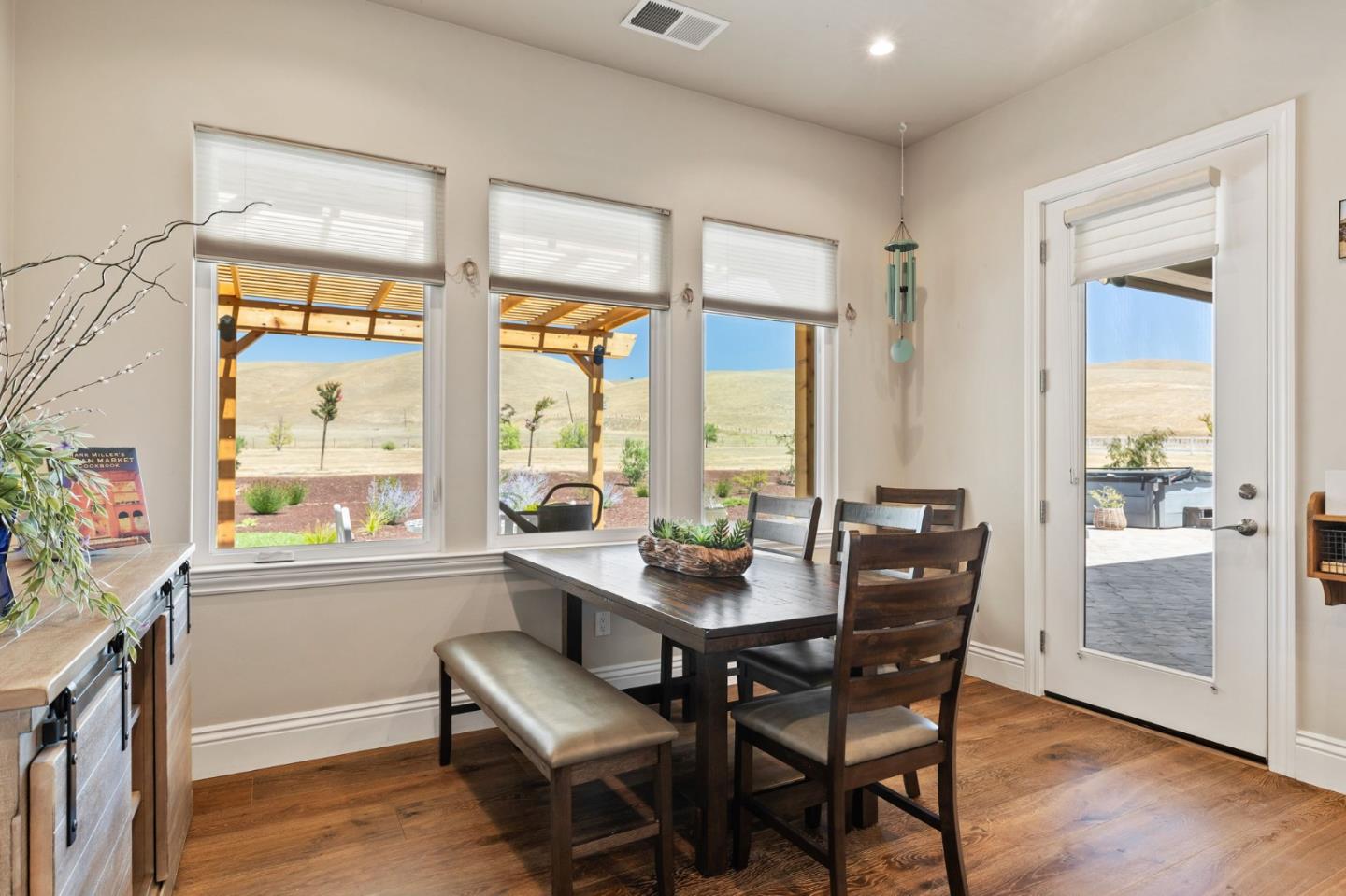 7251 Diablo Hills Road Tres Pinos, CA 95075 - Photo 15 of 60 a dining room with furniture window wooden floor