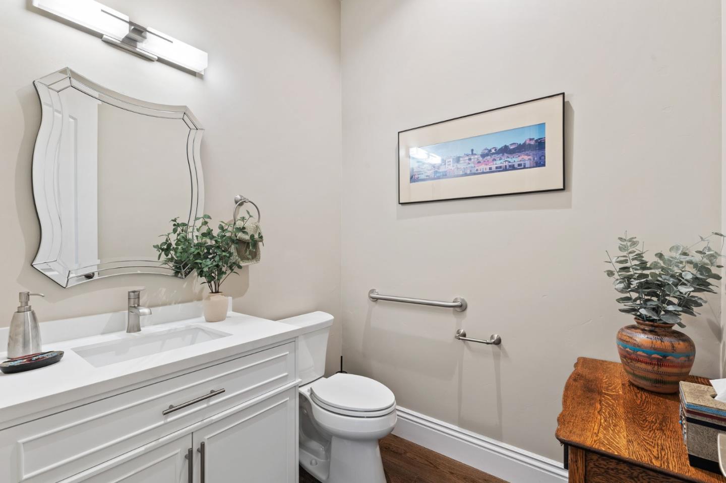 7251 Diablo Hills Road Tres Pinos, CA 95075 - Photo 20 of 60 a bathroom with a toilet sink and mirror