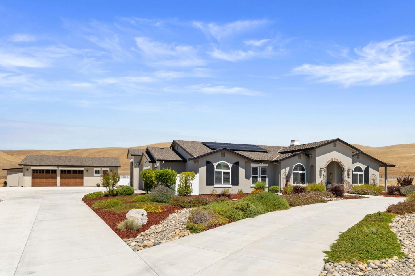 7251 Diablo Hills Road Tres Pinos, CA 95075 - Photo 3 of 60 a front view of a house with a yard