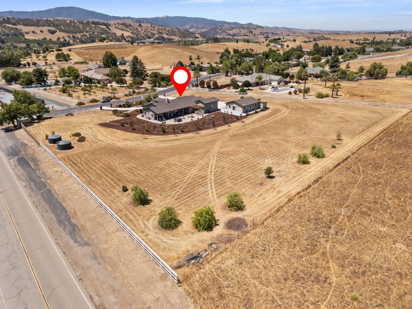 7251 Diablo Hills Road Tres Pinos, CA 95075 - Photo 50 of 60 an aerial view of a swimming pool