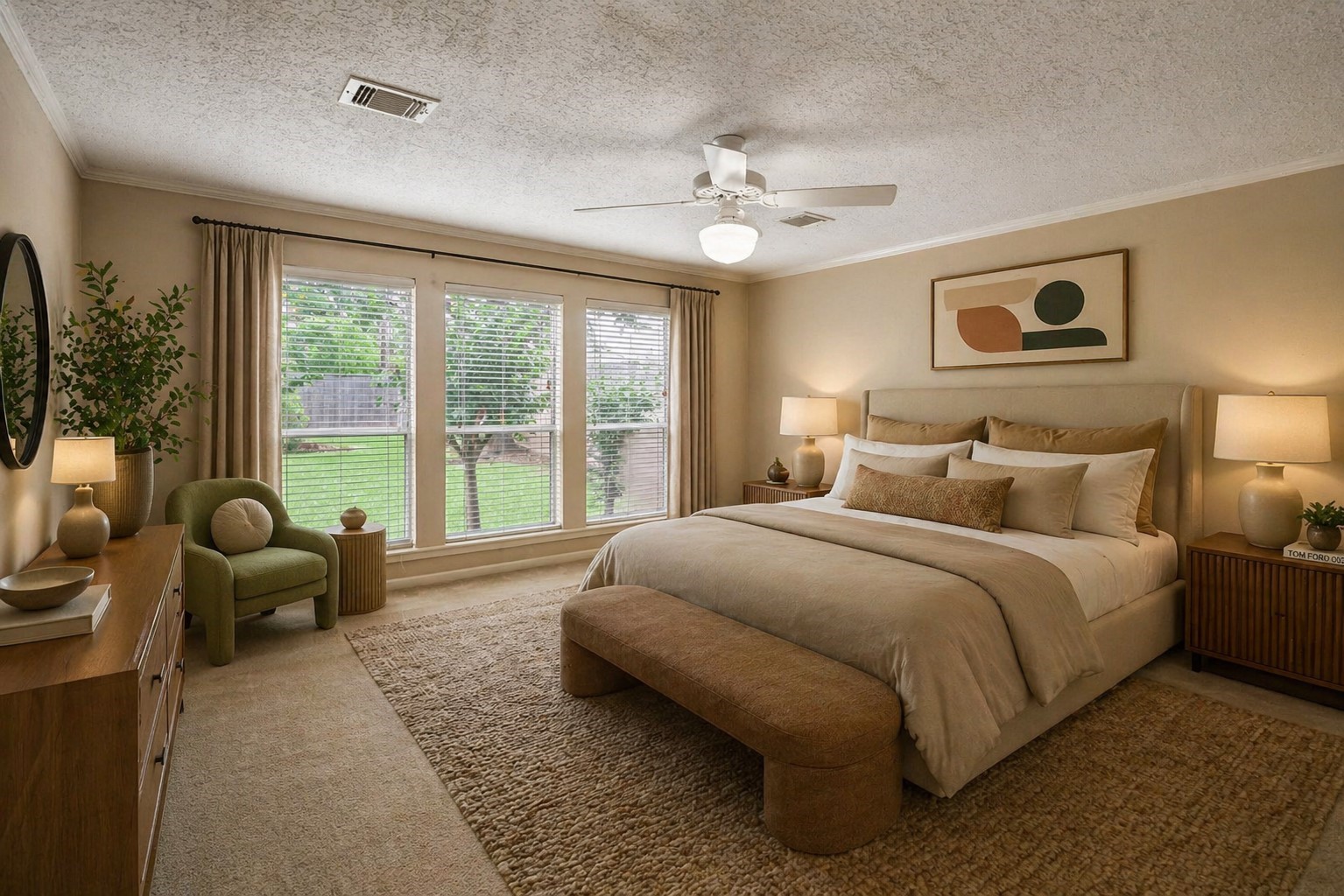 16606 Brendon Court Spring, TX 77379 - Photo 25 of 43 The primary bedroom is the ideal retreat for the owners of this home, which has been virtually Staged.