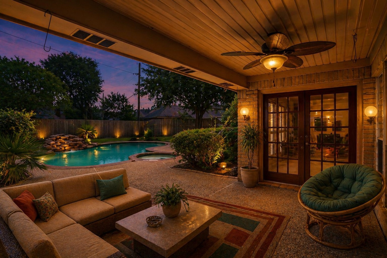 16606 Brendon Court Spring, TX 77379 - Photo 34 of 43 Imagine the fun and enjoyment your family and friends will have in this beautiful backyard (virtually staged to show possibilities).