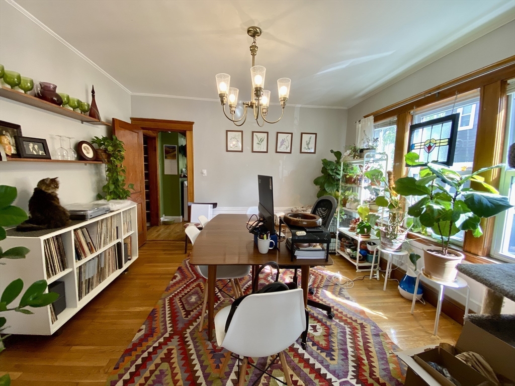 12 St Peter Street, Unit 1 Boston, MA 02130 - Photo 4 of 20 a view of a dining room with furniture window and wooden floor