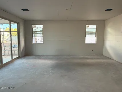 an empty room with a window