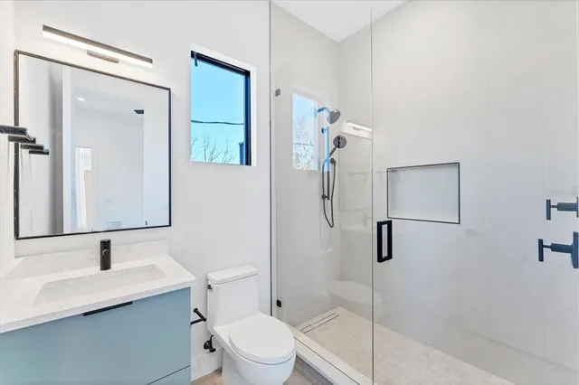 a view of lake with green space