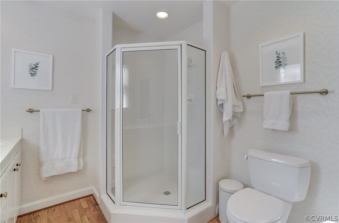 8505 Julian Road Henrico, VA 23229 - Photo 30 of 44 a bathroom with a shower a toilet and a sink