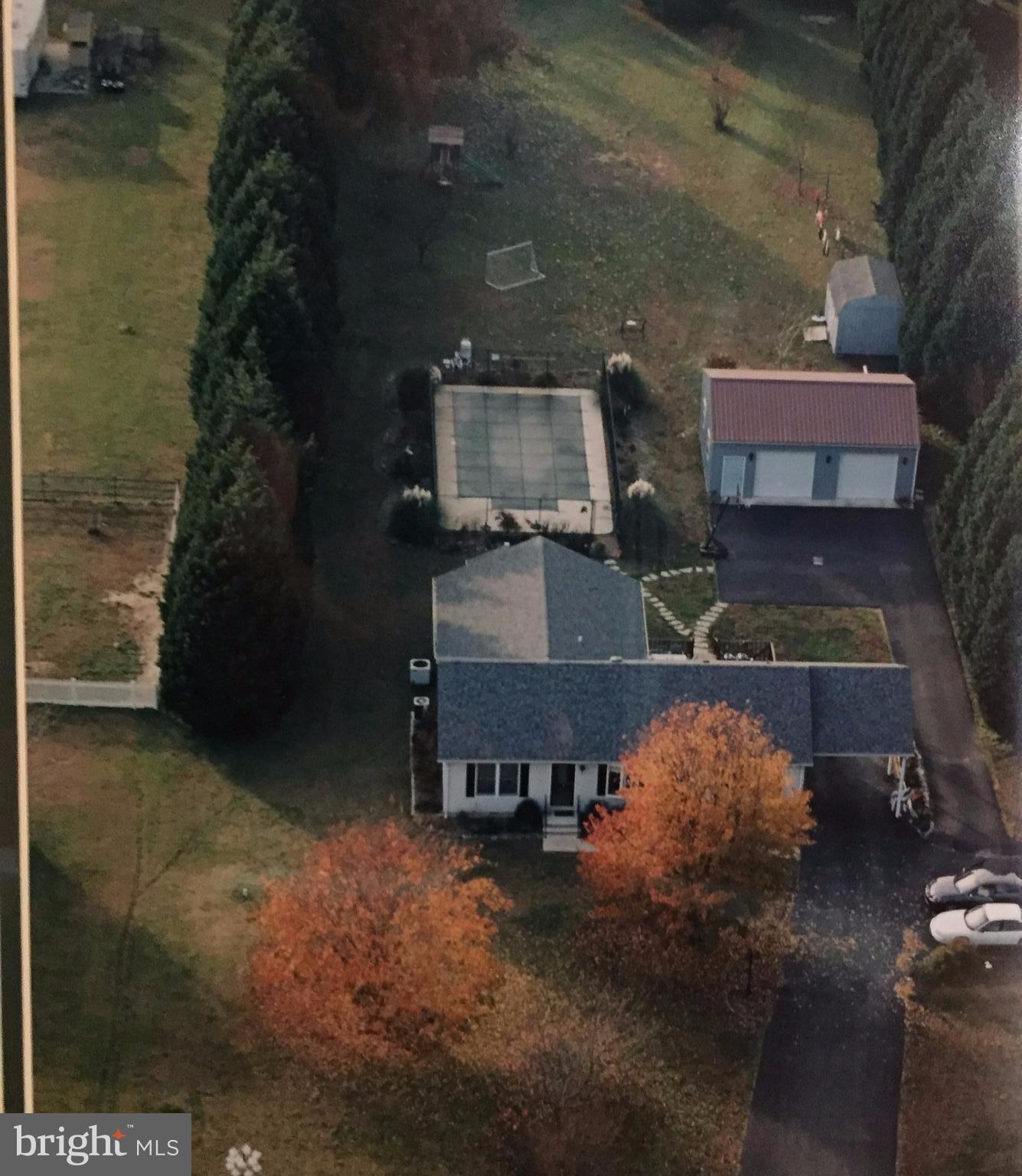 6640 Pine Top Road Hurlock, MD 21643 - Photo 30 of 30 overhead view of property lined by Cyprus trees