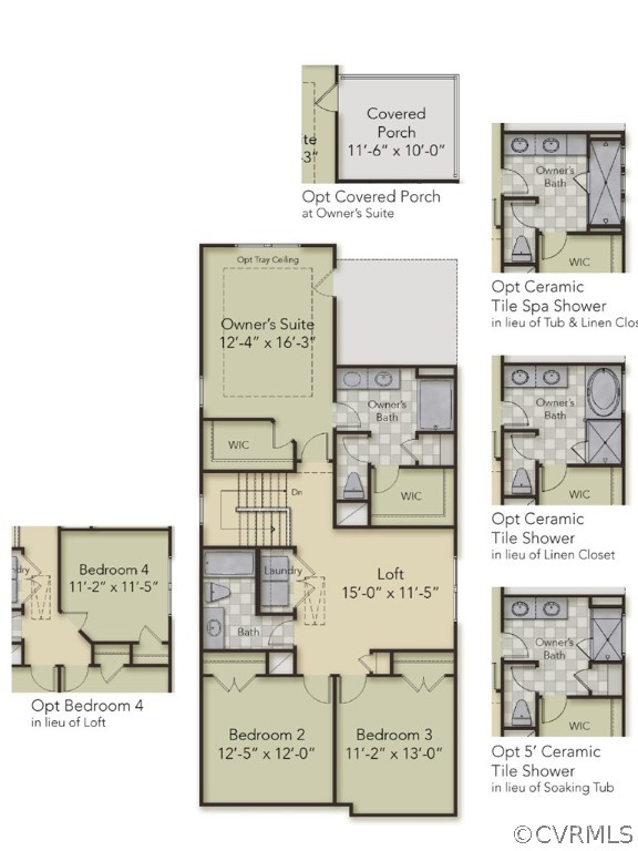 5657 Rohan Place Moseley, VA 23120 - Photo 32 of 45 Rendering of Second Floor and structural options a