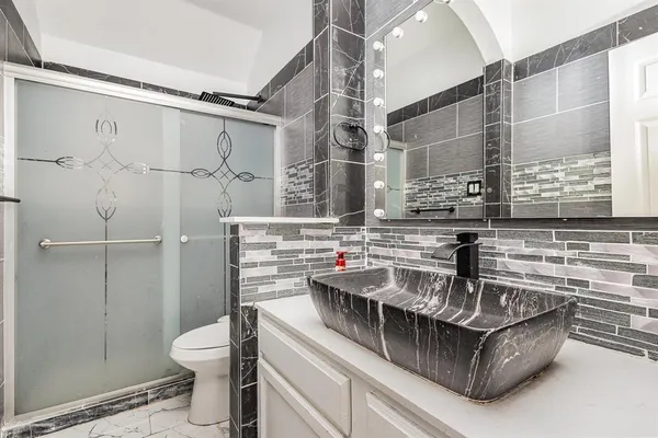 a living room with a couch and a table