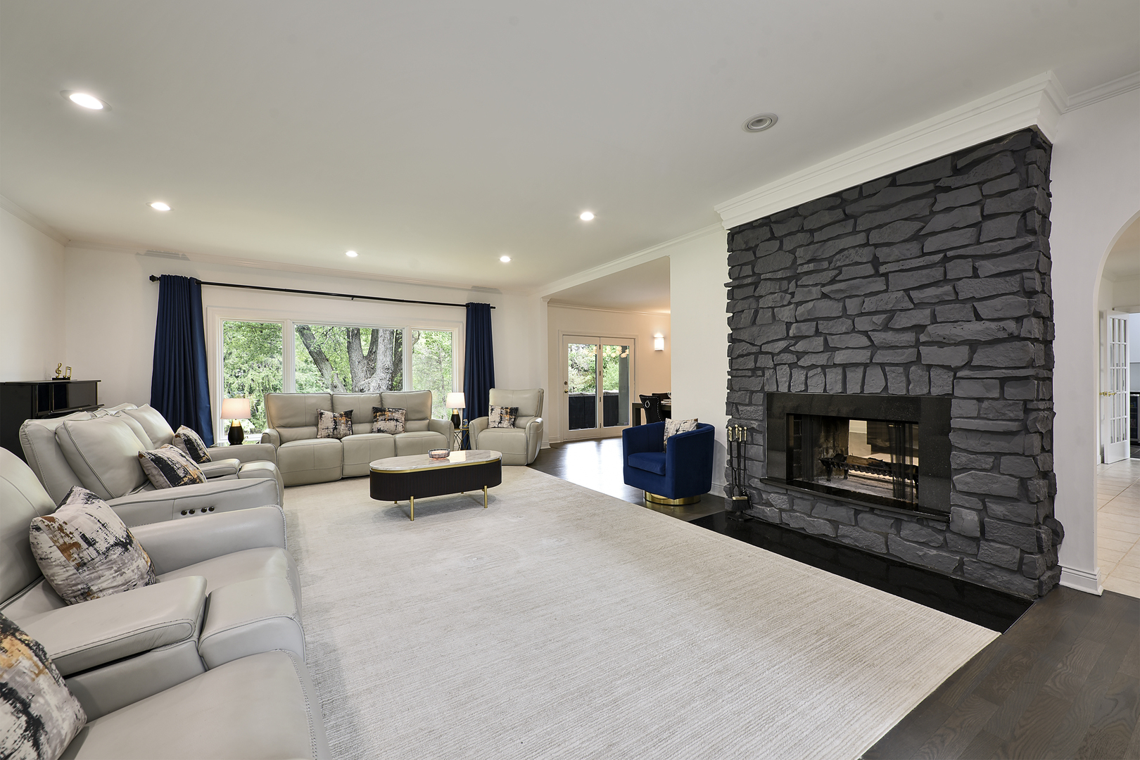 144 North Highland Road Inverness, IL 60067 - Photo 5 of 49 a living room with furniture and a fireplace