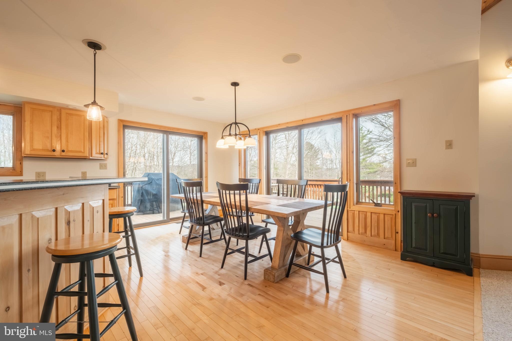 128 Bridgeview Lane Swanton, MD 21561 - Photo 14 of 70 a view of a dining room with furniture window and wooden floor