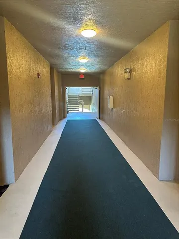 a view of a wooden door