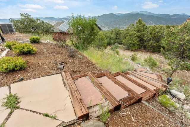 a view of a lake with a mountain