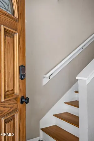 a view of a hallway with entryway