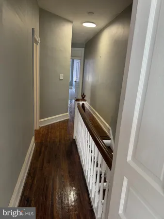 a view of hallway with stairs
