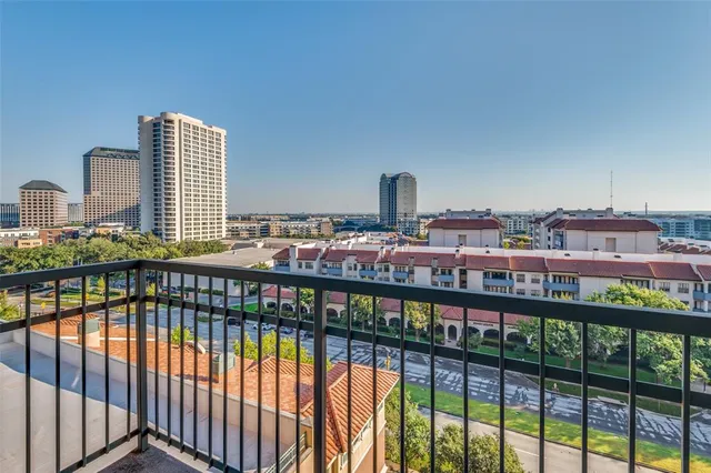a view of balcony with city view