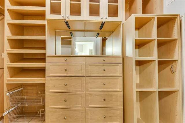 a close view of closet