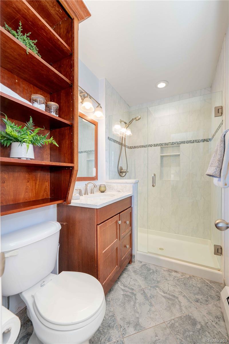 3815 East Easter Place Centennial, CO 80122 - Photo 10 of 35 a bathroom with a sink a toilet and shower
