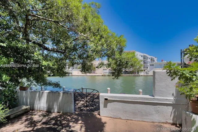 a view of a lake with a large tree