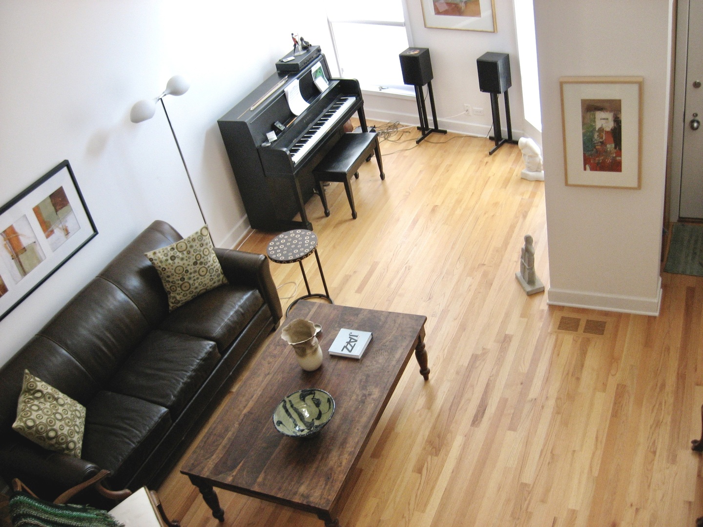 1229 Central Street, Unit A Evanston, IL 60201 - Photo 3 of 14 a living room with furniture and wooden floor