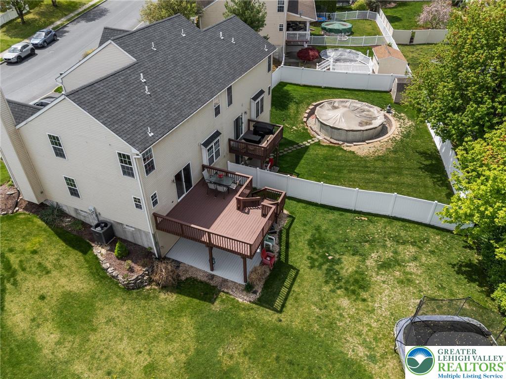 2309 Juniper Drive Coplay, PA 18037 - Photo 15 of 49 an aerial view of a house with swimming pool garden and outdoor seating