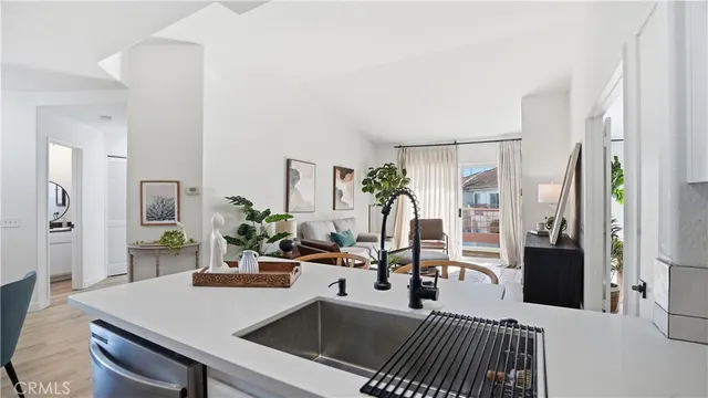 a view of a living room and dining room