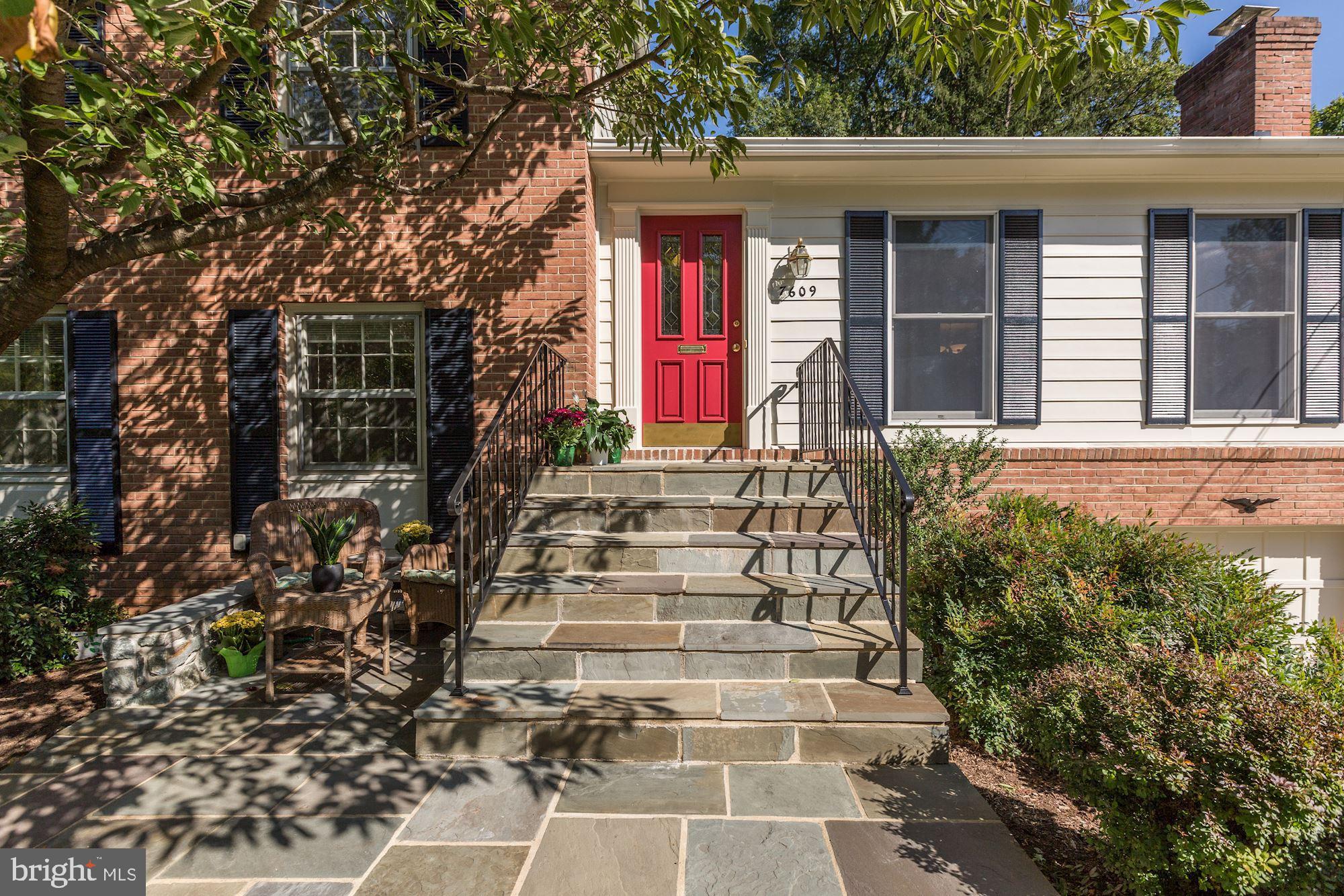 7609 Sebago Road Bethesda, MD 20817 - Photo 2 of 46 Flagstone front steps refinished (2017)