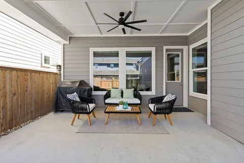 a view of a backyard with a garden