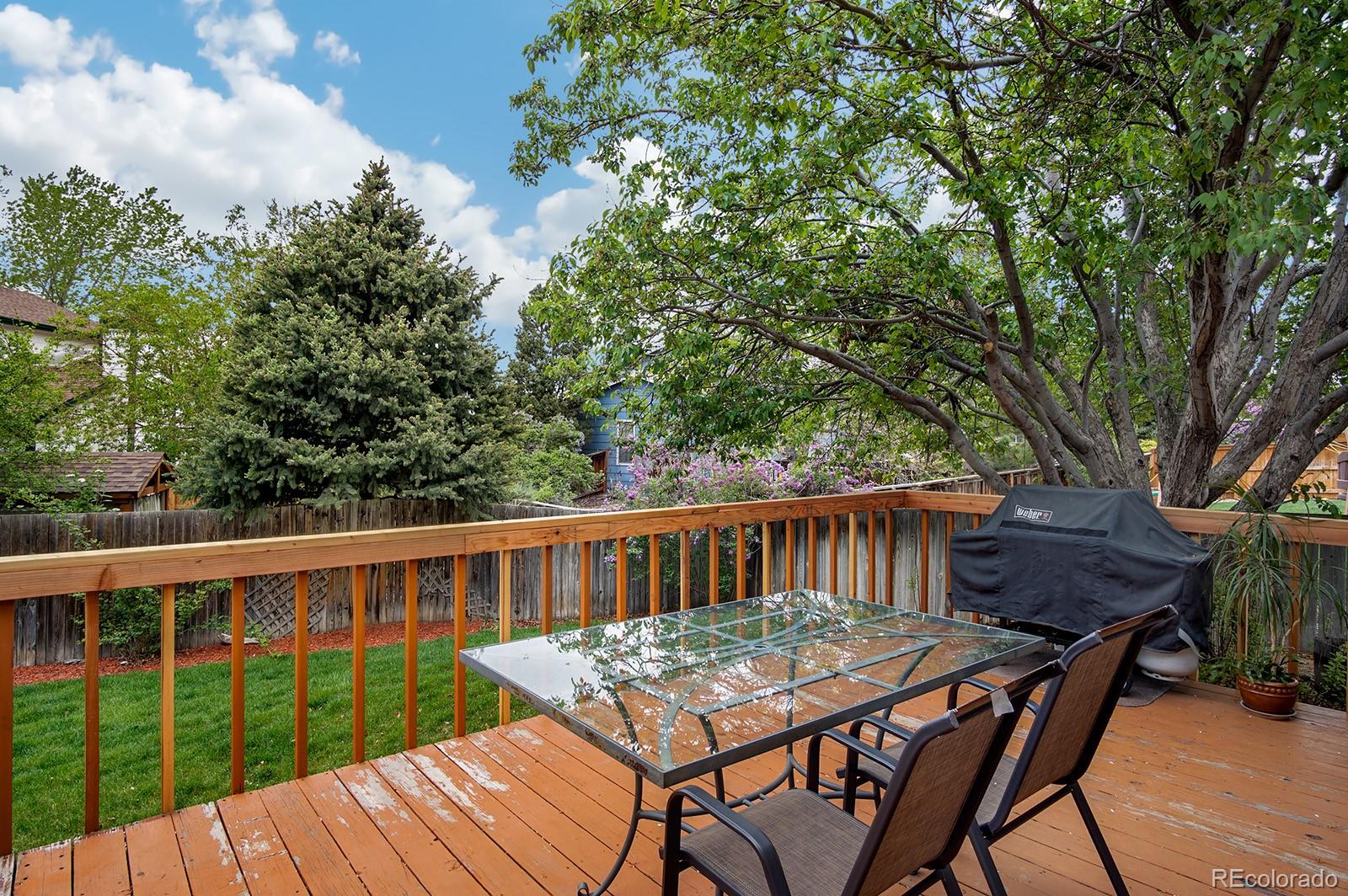 417 Ridgeglen Way Highlands Ranch, CO 80126 - Photo 24 of 33 a view of a wooden bench on the roof deck