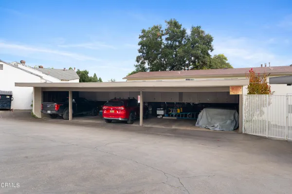 a view of a car garage