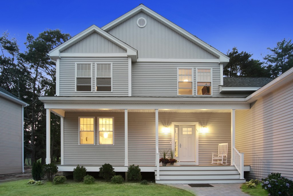 a front view of a house