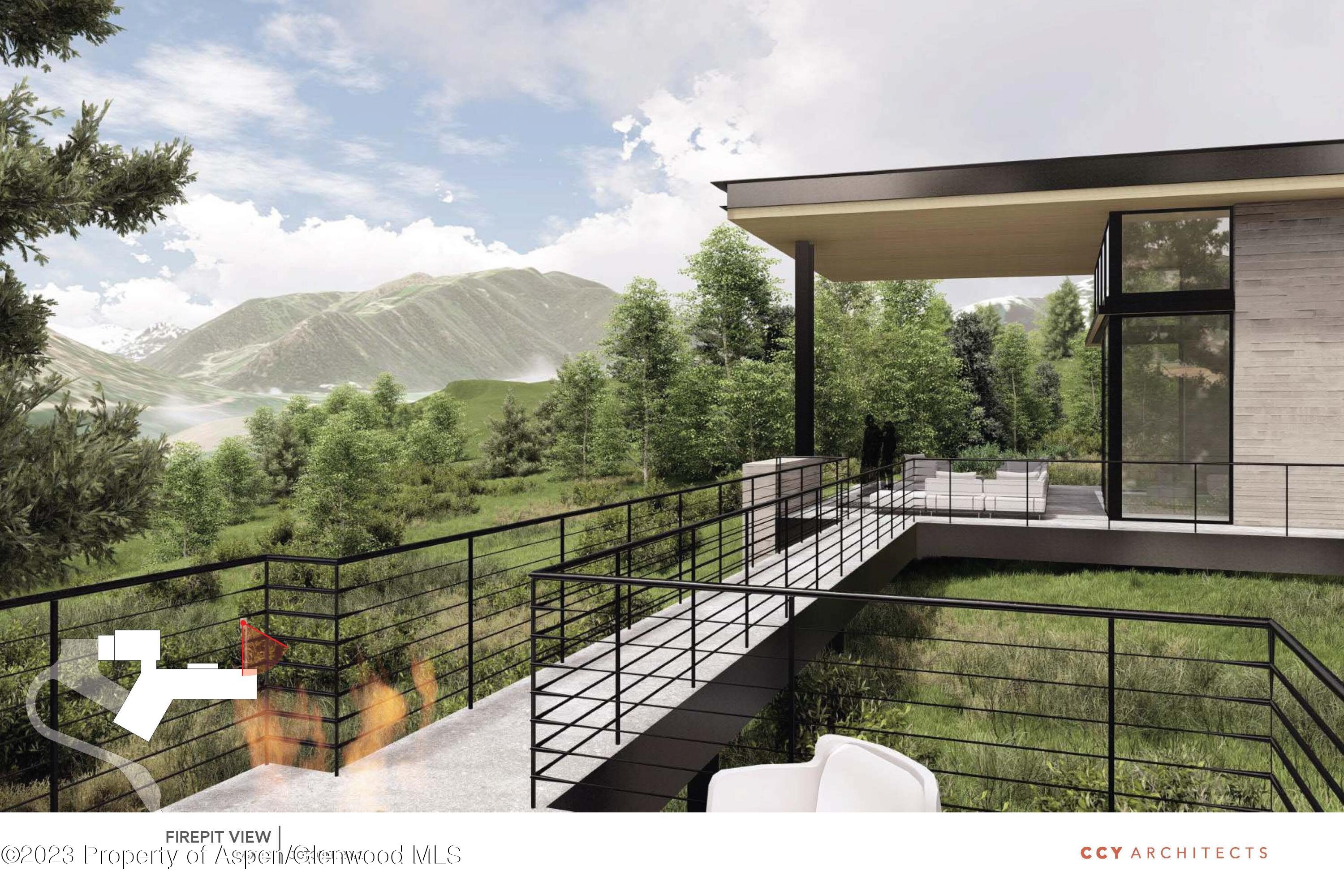 360 Coach Road Aspen, CO 81611 - Photo 32 of 33 a view of a balcony with floor to ceiling windows