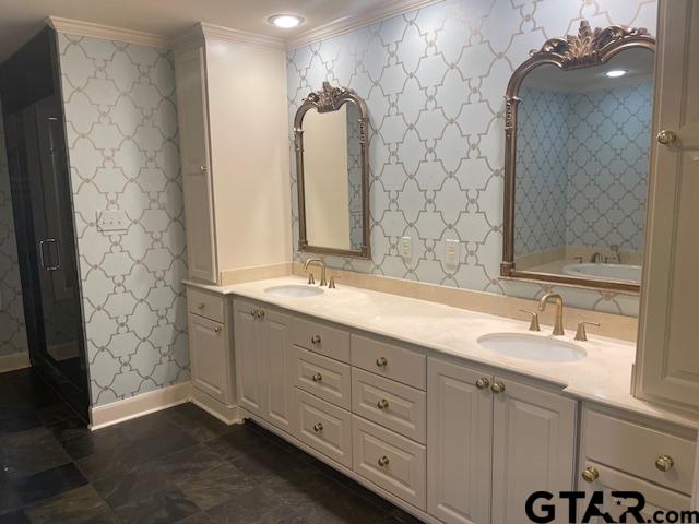 114 East 2nd Street Tyler, TX 75701 - Photo 26 of 48 a bathroom with double sink and two mirror