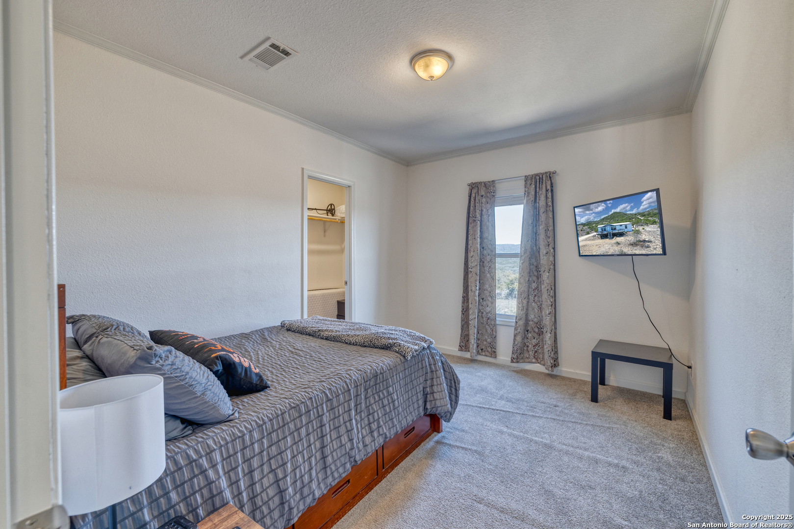 3049 North Little Creek Road Utopia, TX 78884 - Photo 19 of 38 a bedroom with a bed and a couch