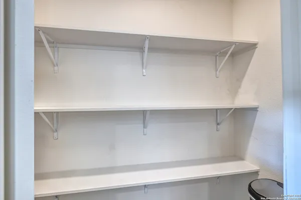 a close view of closet
