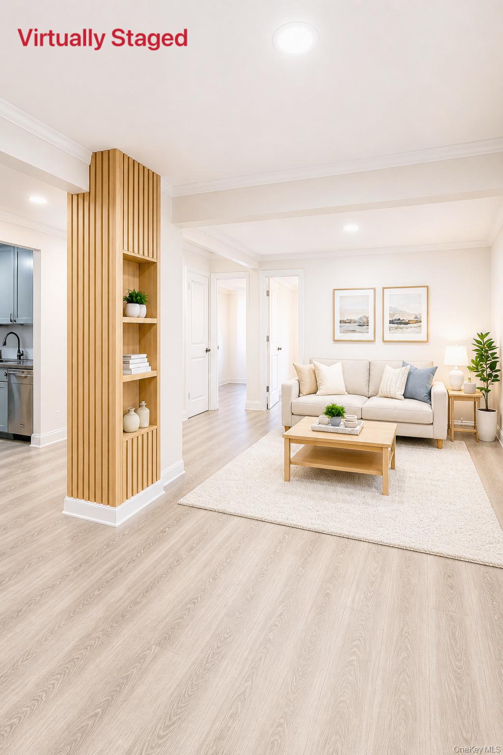 a view of a livingroom with furniture and a couch