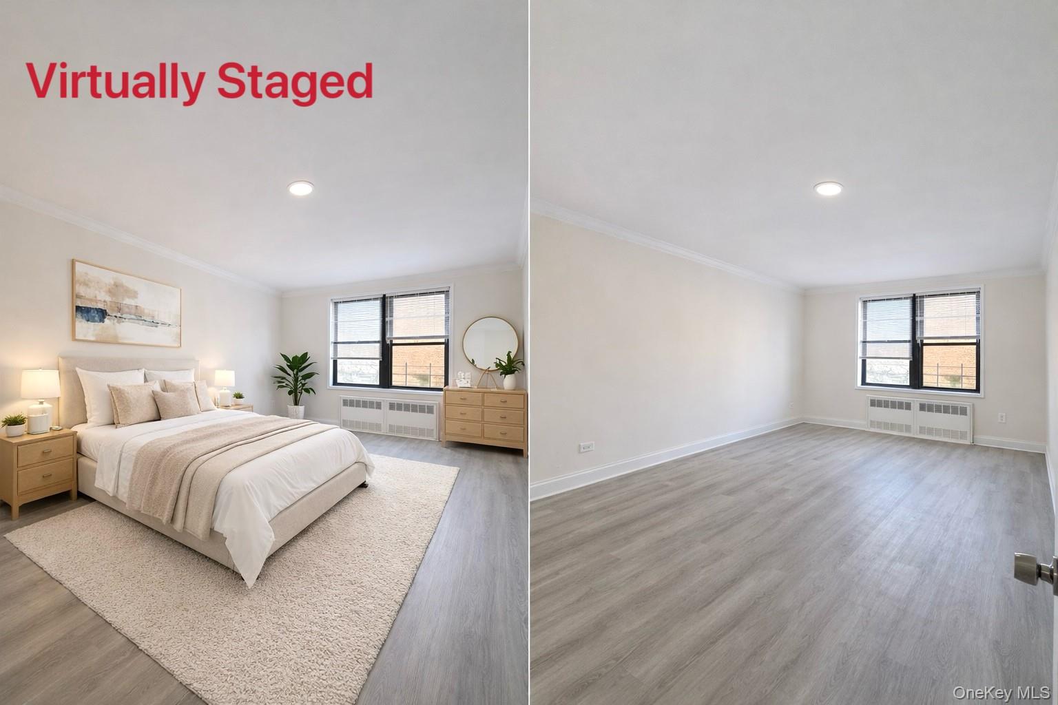 150-11 72nd Road, Unit 4 Queens, NY 11367 - Photo 3 of 12 a spacious bedroom with a large bed and wooden floor