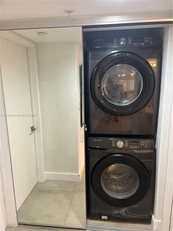 a close view of a washer and dryer