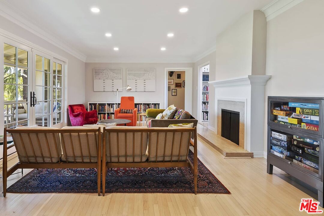 3347 Ley Drive Los Angeles, CA 90027 - Photo 5 of 25 a living room with furniture fireplace and flat screen tv