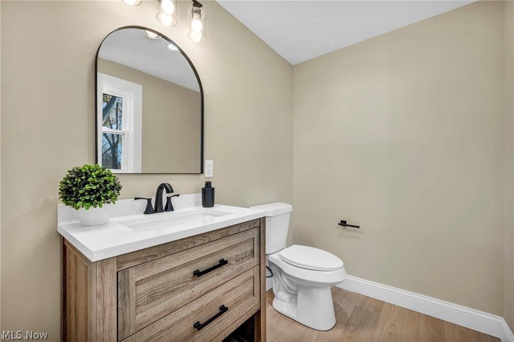 34918 Chestnut Ridge Road North Ridgeville, OH 44039 - Photo 25 of 39 Half bath with vanity and light wood-type flooring