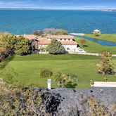 a view of a lake with houses