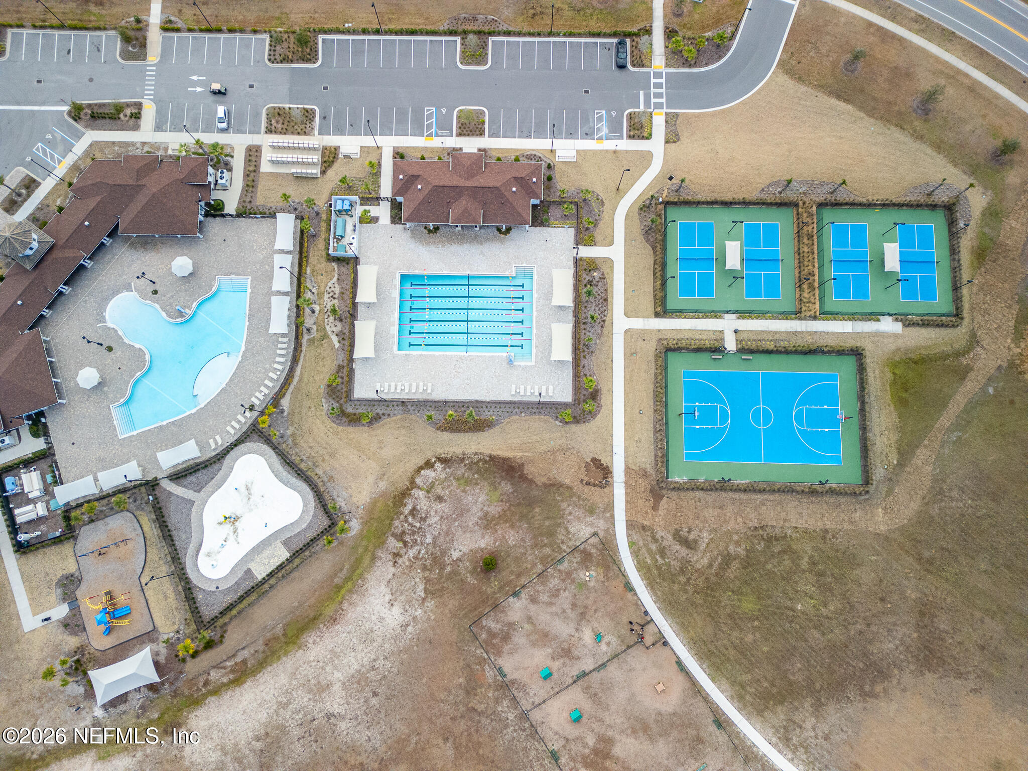 266 Caminha Road St. Augustine, FL 32084 - Photo 48 of 57 an aerial view of a house with a swimming pool