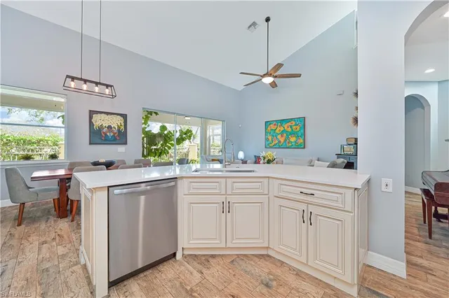 a view of a hallway with washer and dryer