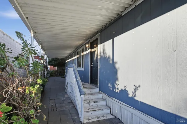 a path view of a house