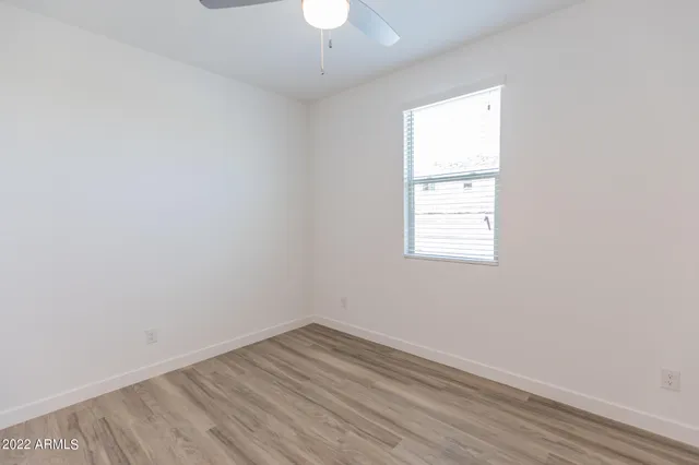 an empty room with a window