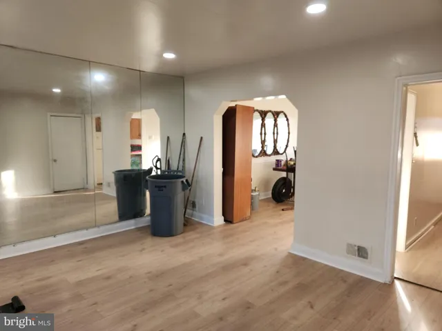 a view of a living room and dining room