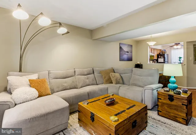 a living room with furniture and a couch